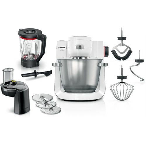 Kuhinjski robot Bosch MUM6EW22 1600 W, 5.5 L, nerjaveče jeklo, nastavljiva hitrost, pulzna funkcija