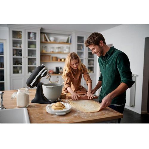 Kuhinjski robot Kitchenaid Artisan Premium 5KSM185PSEBK 4,8 l, kovinsko ohišje, 300 W, nerjaveče jeklo, črna barva