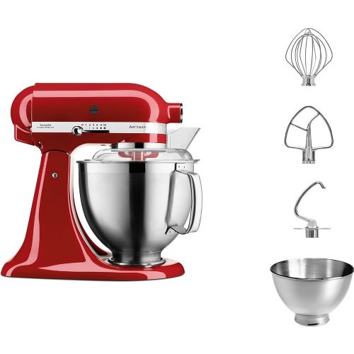 Kuhinjski robot KitchenAid Artisan Premium 5KSM185PSEER, barva Empire Red (rdeča, 300 W)