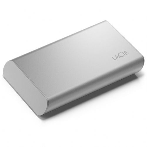Zunanji prenosni trdi disk LACIE Prenosni SSD USB-C 500 GB z reševalno službo Moon Silver