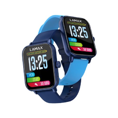 Pametna ura LAMAX BCool 2 Play, 1.83" zaslon, Bluetooth 5.3 klici, 100+ športnih načinov, 7 dni baterije, modre barve