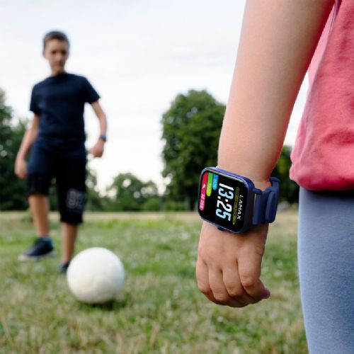 Pametna ura LAMAX BCool 2 Play, 1.83" zaslon, Bluetooth 5.3 klici, 100+ športnih načinov, 7 dni baterije, modre barve