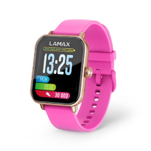 Pametna ura LAMAX BCool 2 Play, 1.83" zaslon, Bluetooth 5.3 klici, 100+ športnih načinov, 7 dni baterije, rožnato-zlata