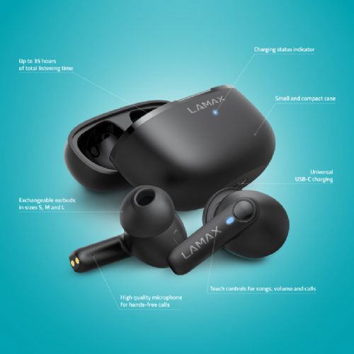 Bežične slušalice LAMAX Clips1 Play, crne