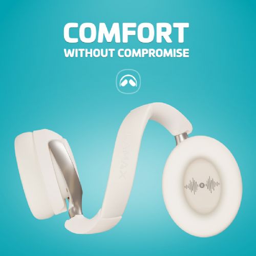Brezžične ANC Bluetooth slušalke LAMAX HighComfort2 ANC White, 57 h baterija, Bluetooth 5.4, bele barve