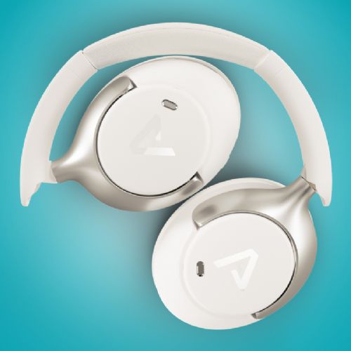 Brezžične ANC Bluetooth slušalke LAMAX HighComfort2 ANC White, 57 h baterija, Bluetooth 5.4, bele barve