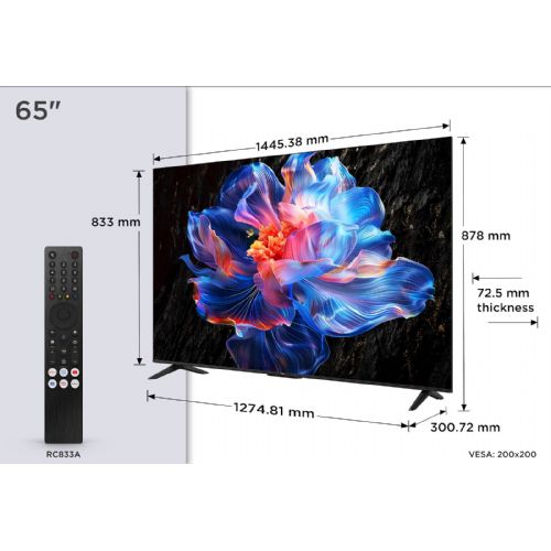 Televizor TCL 65P61K, 164 cm (65"), 4K HDR LED, Google TV, HDMI 2.1, ALLM