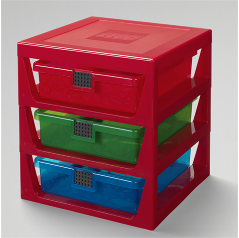 Lego®: ladica za pohranu od 3 dijela - crvena (40950001)