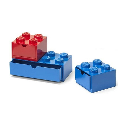 Lego: Škatla za shranjevanje, 3 predali, rdeča/modra (43250800)