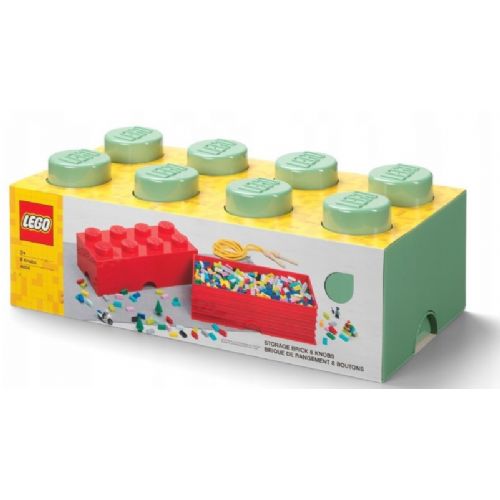 Kutija za pohranu LEGO 8 kocki za gradnju, pješčano zelena (40041747)