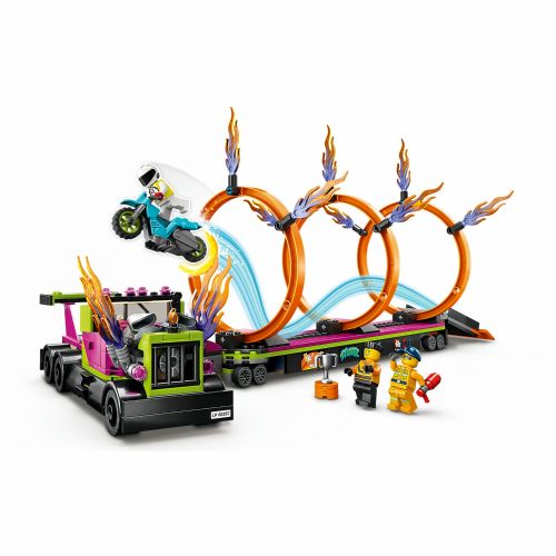 Kocke Lego City: Kaskaderski tovornjak in izziv Ring of Fire (60357)