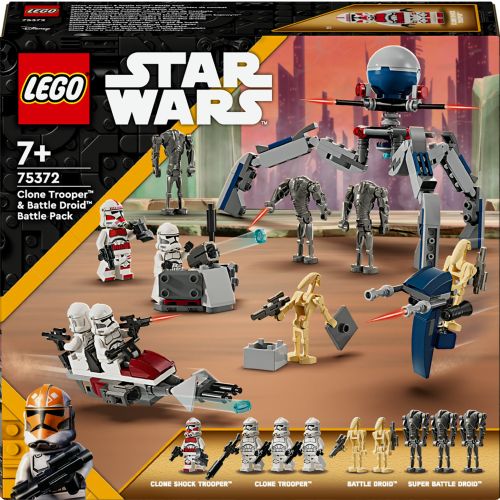 Kocke Lego® Star Wars™ Bojni paket Klonski bojevnik™ in Bojni droid™ (75372)