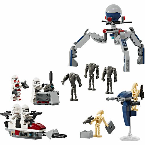 Kocke Lego® Star Wars™ Bojni paket Klonski bojevnik™ in Bojni droid™ (75372)