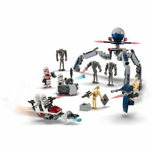 Kocke Lego® Star Wars™ Bojni paket Klonski bojevnik™ in Bojni droid™ (75372)