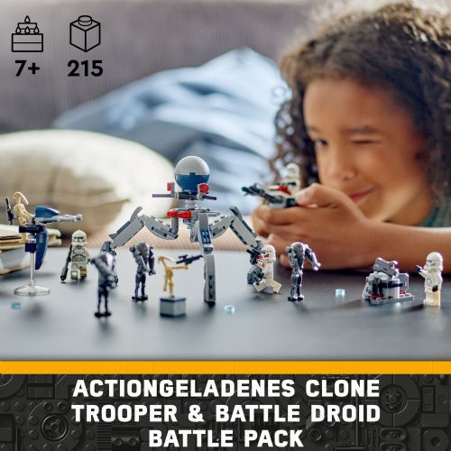 Kocke Lego® Star Wars™ Bojni paket Klonski bojevnik™ in Bojni droid™ (75372)
