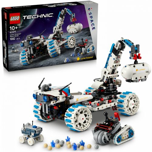 Kocke Lego Technic: Lunarno vesoljsko vozilo rover Lunar Outpost™ (42211), 1082 kock, od 10. let