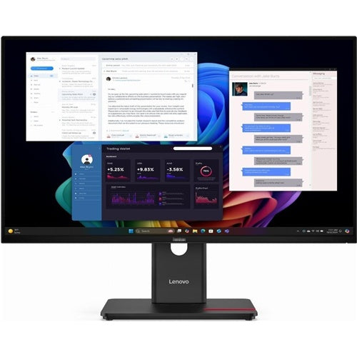 Monitor Lenovo ThinkVision T27UD-40 68,58 cm (27"), IPS 16:9 3840x2160 60Hz 350cd/m2 1500:1 4ms 1xHDMI 2.1 1xDP 1.4 USB HUB 1xRJ45 99 sRGB 3y
