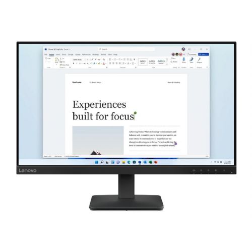 Monitor Lenovo L24-4e 60,45 cm (23,8"), IPS 1920x1080 16:9 100Hz 250cd/m2 1300:1 4ms 1xHDMI 1.4 1xVGA 99 sRGB 3y