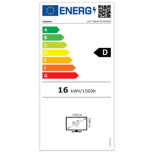 Monitor LENOVO L27-4e 68,58cm (27") FHD IPS 100Hz HDMI/VGA