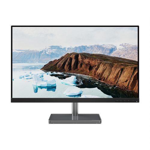 Pisarniški monitor Lenovo L27m-30 – IPS plošča, Full HD, HDMI in DP, nastavitev višine 150 mm, priključek USB-C (75 W), nosilec za spletno kamero