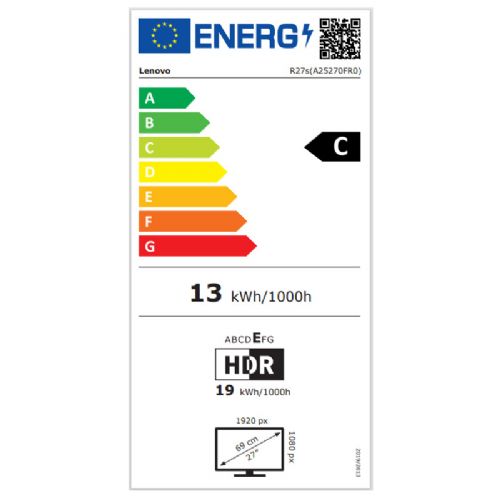 Monitor LENOVO Legion R27s 68,58cm (27") FHD IPS 144Hz DP/HDMI HDR10 gaming