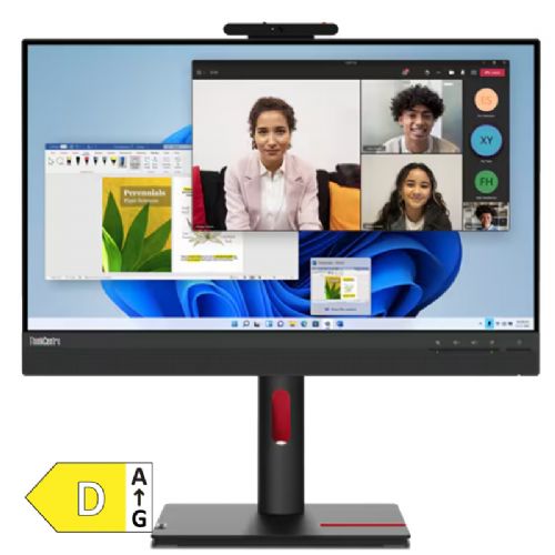 Monitor Lenovo ThinkCentre Tiny-in-One 24 Gen 5 60,45 cm (23,8"), 1920x1080 (FHD), IPS, 250cd/m2, 16:9, Touch 60Hz 4ms HDMI DP zvočnik črn