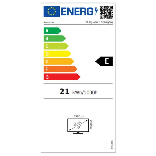 Monitor LENOVO ThinkVision E27Q-40 68,58cm (27") QHD IPS DP/HDMI zvočniki