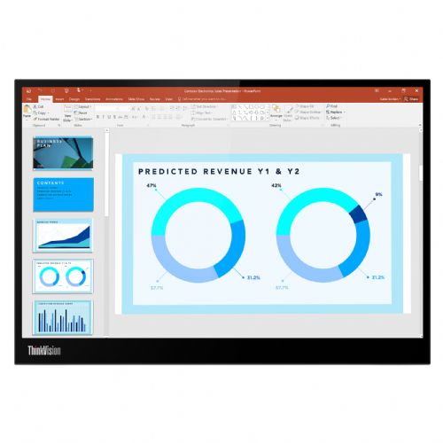Monitor Lenovo ThinkVision M14d 35,6 cm (14"), 2240 x 1400 (2,2K), IPS, 375 cd/m2, USB-C, 60Hz,