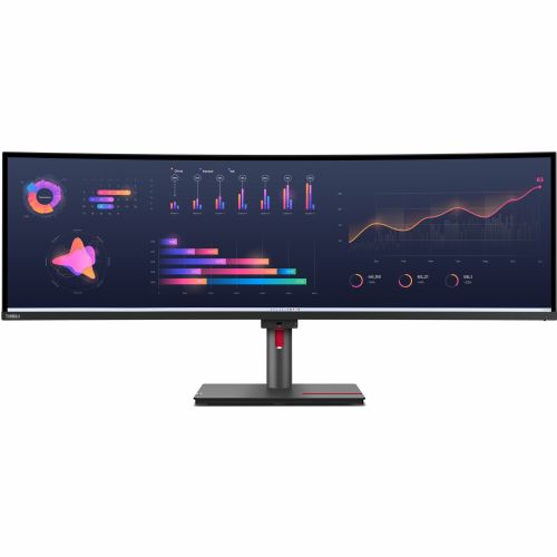 Monitor Lenovo ThinkVision P49w-30, 124,5 cm (49"), 5120 x 1440 (5K), IPS, 32 : 9, 60 Hz, 350 cd/m2, 4 ms, 2 x HDMI, DP, 4 x USB 3.2, G1, USB-C (100 W), USB-B 3.2 G1, RJ45, 2 x 5 W 9821231918