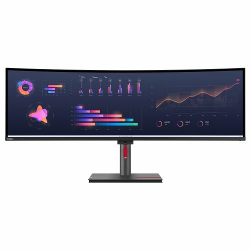 Monitor Lenovo ThinkVision P49w-30, 124,5 cm (49"), 5120 x 1440 (5K), IPS, 32 : 9, 60 Hz, 350 cd/m2, 4 ms, 2 x HDMI, DP, 4 x USB 3.2, G1, USB-C (100 W), USB-B 3.2 G1, RJ45, 2 x 5 W 9821231918