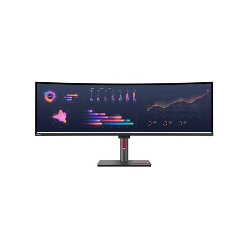 Monitor Lenovo ThinkVision P49w-30, 124,5 cm (49"), 5120 x 1440 (5K), IPS, 32 : 9, 60 Hz, 350 cd/m2, 4 ms, 2 x HDMI, DP, 4 x USB 3.2, G1, USB-C (100 W), USB-B 3.2 G1, RJ45, 2 x 5 W