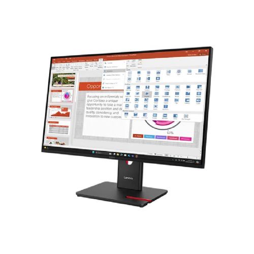 Monitor Lenovo ThinkVision T27-40 68,58 cm (27"), IPS 16:9 1920x1080 (FHD), 100MHz 250cd/m2 1500:1 4ms 1xHDMI 1.4 1xDP 1.2 1xVGA USB-HUB 99 sRGB 3y
