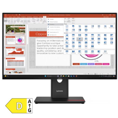 Monitor LENOVO ThinkVision T27-40 68,58cm (27") FHD IPS DP/HDMI/VGA