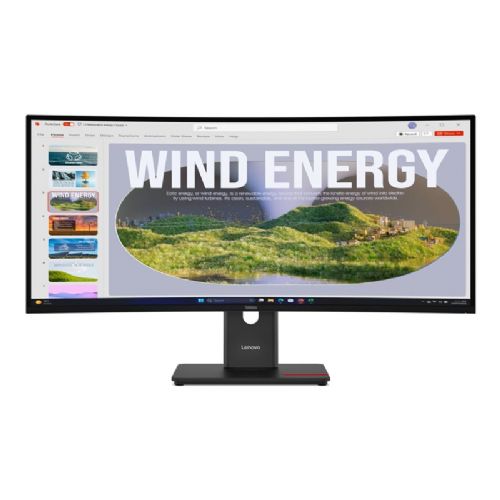 Monitor Lenovo ThinkVision T34WD-40 86,36 cm (34,0"), LED 21:9 3440x1440 300 cd/m2 4ms 3M:1 1xUSB-C 1xHDMI 1xDP 3000:1 48 Hz 99 sRGB black 3Y