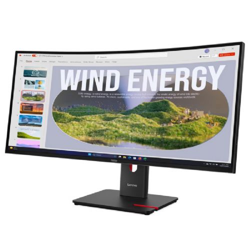 Monitor Lenovo ThinkVision T34WD-40 86,36 cm (34,0"), LED 21:9 3440x1440 300 cd/m2 4ms 3M:1 1xUSB-C 1xHDMI 1xDP 3000:1 48 Hz 99 sRGB crni