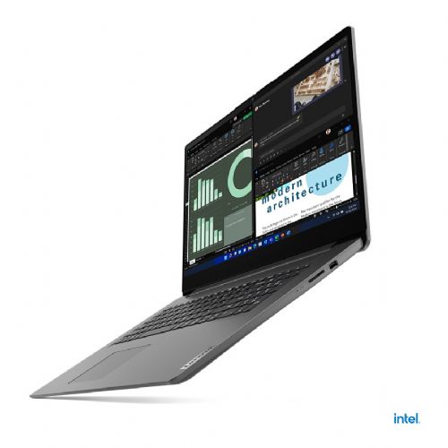 Prenosnik Lenovo V17-IRU Intel U300/8GB/SSD 512GB NVMe/43,9 cm (17,3") FHD IPS/DE/Win11Home, siva