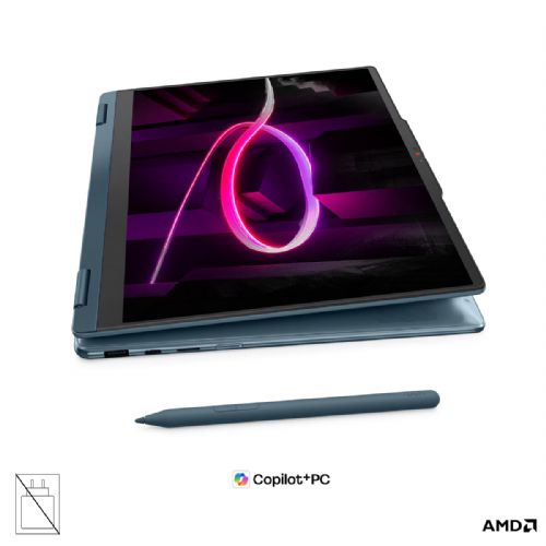 LENOVO Yoga 7 2-v-1 prenosnik, AMD Ryzen AI 7 445, 14" WUXGA OLED večdotikni zaslon, 32 GB RAM, 1 TB SSD, integrirana grafika (UMA), Windows 11 Home, barva tidal teal, 2-letna garancija, brez napajalnika