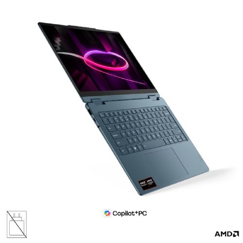LENOVO Yoga 7 2-v-1 prenosnik, AMD Ryzen AI 7 445, 14" WUXGA OLED večdotikni zaslon, 32 GB RAM, 1 TB SSD, integrirana grafika (UMA), Windows 11 Home, barva tidal teal, 2-letna garancija, brez napajalnika