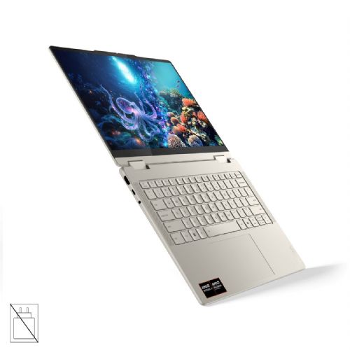 Prenosnik LENOVO Yoga 7 2-v-1 AMD Ryzen AI 7 350, 14'' WUXGA OLED zaslonom (MT), 32 GB RAM, 1 TB SSD, integrirano grafiko (UMA), Windows 11 Home, barva Seashell, 3-letna garancija, brez napajalnika