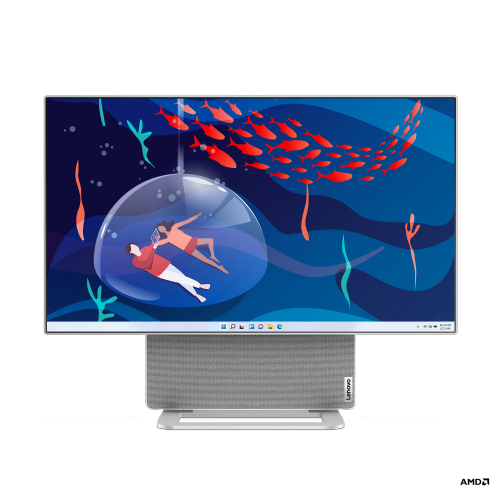 Računalnik AiO Lenovo Yoga 7 R7-8845HS/16GB/SSD 1TB NVMe/68,58 cm ( 27") QHD/UMA/Win11Home, Cloud Grey (F0HK0044SC)