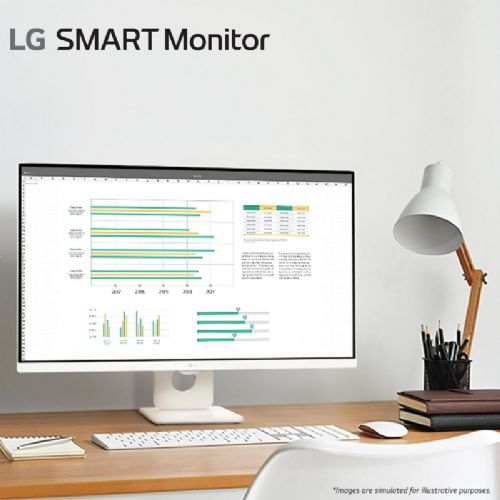 Monitor LG Smart 27U511SA-W, 68,6 cm (27"), Full HD, webOS, IPS, 100 Hz, bele barve