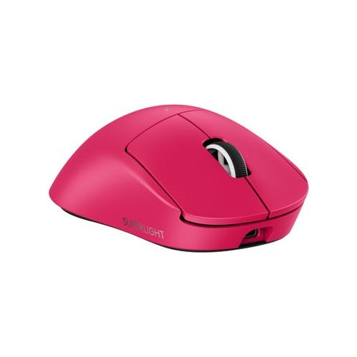 Logitech G PRO X SUPERLIGHT 2 DEX - Miška - ergonomska - za desničarje - optična - 5 gumbov - brezžična, žična, 2,4 GHz, USB - roza