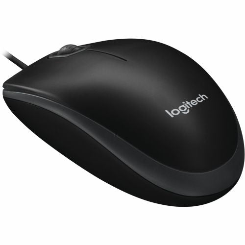 Miška Logitech B100, optična, črna