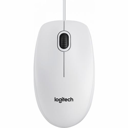 Miška Logitech B100 optična USB bela