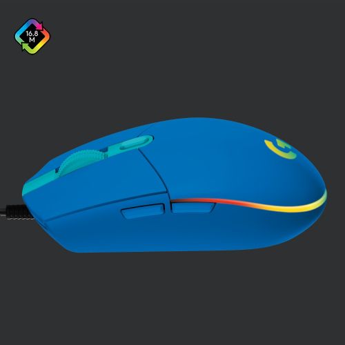 Modra igralna miška Logitech G203 LIGHTSYNC, modra
