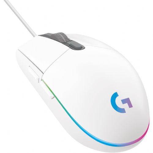 Miška Logitech G203 LIGHTSYNC, bela