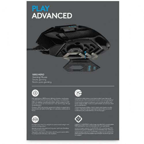 Miška Logitech G502 HERO USB črna