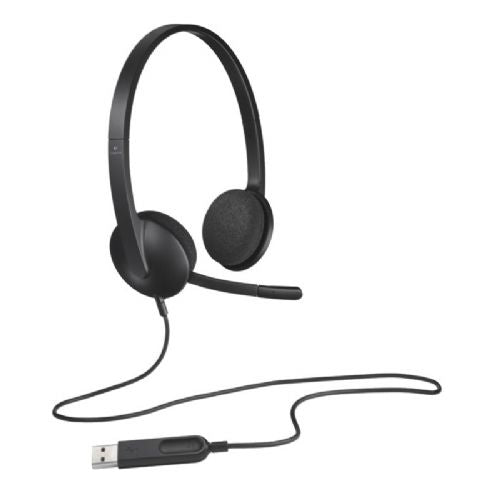 Slušalke z mikrofonom Logitech H340, USB