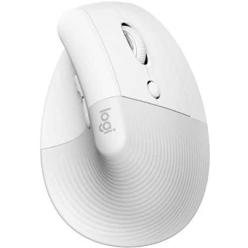 Logitech Lift for Business vertikalni miš, ergonomski, 6 tipki, bežični Bluetooth 2,4 GHz Bolt USB prijemnik, prljavobijela boja