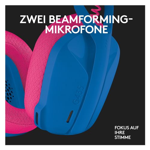 Slušalke LOGITECH Lightspeed G435, polne velikosti, Bluetooth / 2,4 GHz, brezžične, modre, Discord certifikat